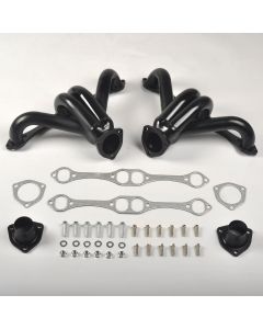 1975-1991 Chevy 283 305 327 350 Small Block SBC V8 Shorty Exhaust Header Black