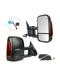Towing Mirror Pair for 2003-2007 GMC Sierra Chevy Silverado 1500 2500 3500 Classic Power Heated Turn Signal