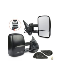 Towing Mirror Pair for 2007-2014 Chevy Silverado GMC Sierra 1500 2500 3500 HD Power Adjusted Heated