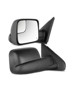 Towing Mirror Pair for 2002-2009 Dodge Ram 1500 2500 3500 Power Heated Non-Turn Signal