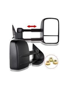 Towing Mirror Pair for 2007-2014 Chevy Silverado Suburban GMC Sierra 1500 2500 3500 Manual Adjusted Non-Heated
