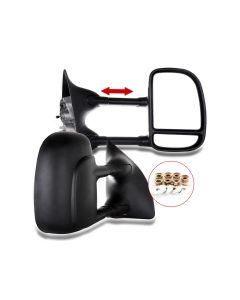 Towing Mirror Pair for 1999-2016 Ford F250 F350 F450 F550 Super Duty 00-05 Excursion Manual Telescoping