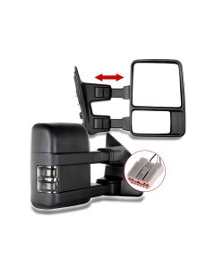 Towing Mirror Pair for 2003-2007 Ford F250 F350 F450 F550 Super Duty Turn Signal Manual Adjustment