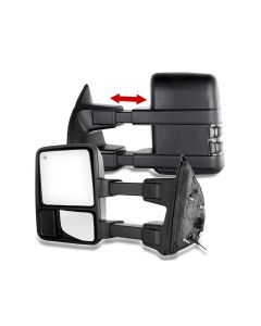 Towing Mirror Pair for 1999-2002 Ford F250 F350 F450 F550 Super Duty Power Heated Turn Signal