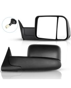 Towing Mirror Pair for 1998 -2002 Dodge Ram 1500 2500 3500 Power Heated Manual