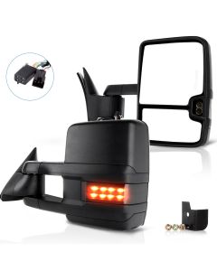 Towing Mirror Pair for 1988-2000 Chevy GMC C/K 1500 2500 3500 Power Turn Signal Clearance Light