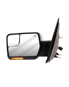 Towing Mirror Chrome Driver Side for 2007-2014 Ford F150 Power Heated Turn Signal Puddle Light