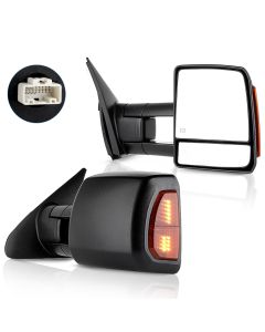Towing Mirror Pair for 2008-2017 Toyota Sequoia 2007-2017 Toyota Tundra Power Heated Turn Signal
