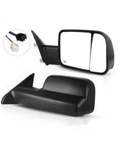 Towing Mirror Pair for 2009-2018 Dodge Ram 1500 2500 3500 4500 5500 Power Heated Manual Folding