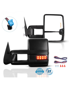 Towing Mirror Pair for 2003-2007 Chevy Silverado GMC Sierra 1500 2500 3500 Classic Power Heated Turn Signal Clearance Arrow Light