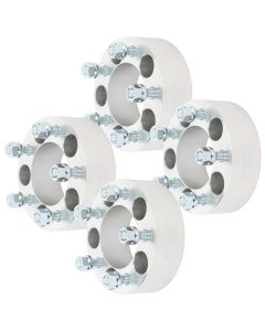 4Pcs 2" 50mm 5Lug 5x4.5 Wheel Spacers 82.5mm Bore 1/2" Studs for 90-14 Ford Edge Explorer Mustang Ranger Jeep Cherokee Wrangler Liberty