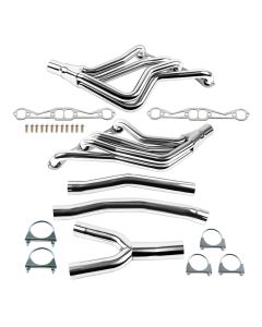 Long Tube Exhaust Header Y-Pipe Kit for 82-92 Chevy Camaro Pontiac Firebird SBC 5.0L 5.7L