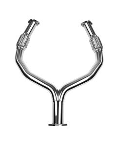 Stainless Y-Pipe Exhaust for 08-13 Infiniti G37 09-16 Nissan 370Z V6 3.7L