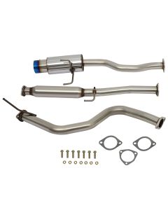 1992-2000 Honda Civic 1.5L 1.6L 4.5" Rolled Burnt Tip Muffler Catback Exhaust System