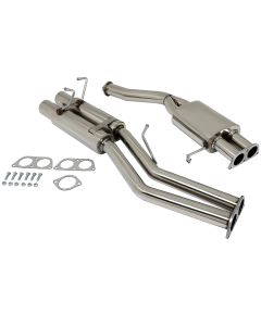 1989-1994 Nissan 240SX 2.4L Dual 3.5" Tip Catback Muffler Pipe Exhaust System