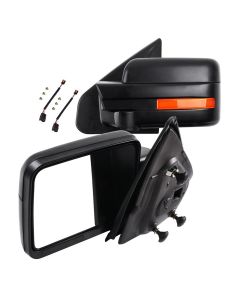 Towing Mirror Pair for 2004-2014 Ford F150 Power Heated Turn Signa Manual Extending