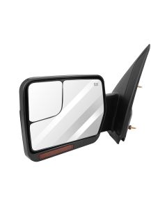 Towing Mirror Driver Side for 2004-2014 Ford F150 Power Heated Turn Signal Puddle Lamp Reflector