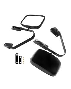 Side View Manual Mirrors For 80-96 Ford F150 83-92 Ford Ranger Black Pair Set
