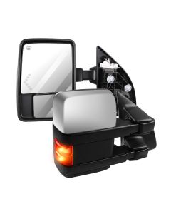 Tow Mirror Pair for 2003-2007 Ford F250 F350 F450 F550 Super Duty Power Heated Turn Signal Puddle Clearance Light