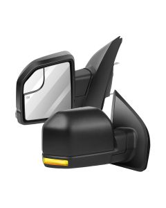 Towing Mirror Pair for 2015-2020 Ford F150 Power Heated Turn Signal Light Manual Fold
