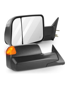 Tow Mirrors Pair for 1998-2002 Dodge Ram 1500 2500 3500 Power Heated Turn Signal
