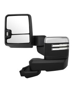 Tow Mirrors Chrome Pair for 2019-2022 Chevy Silverado 1500 Power Heated Turn Signal Puddle Clearance Lamp