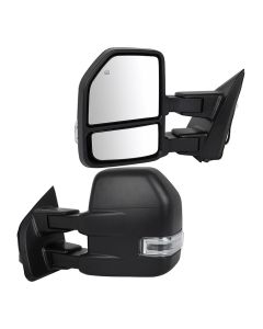 8PIN Towing Mirror Pair for 2015-2020 Ford F150 Power Heated Turn Signal Puddle Lamp