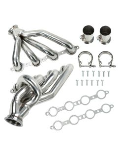 Shorty Header Exhaust for 1982-2004 Chevy GMC LS Swap S10 LS1 LS2 LS3 LS6 V8 1-5/8"