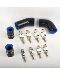 2004-2005 Chevy GMC 2500HD 6.6L Duramax LLY Intercooler Boot Silicone Hose Kit Black