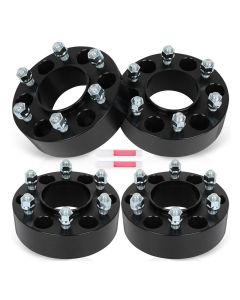 4pcs 2 inch Wheel Spacers 6x135 14x1.5 Studs 2" Thick For 2015-2023 Ford F150 Lincoln Navigator Black Wheel Spacer