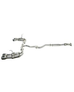 Catback Exhaust System 4" Quad Muffler Tip for 2015-2021 Subaru WRX/STI