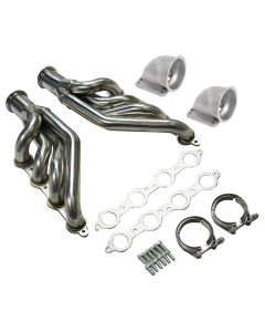 1997-2014 Chevy Small Block V8 LS1 LS2 LS3 LS6 LSX Shorty Turbo Exhaust Header w/Elbow Adapte