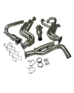 Exhaust Header with Y-Pipe for 1999-2006 GMC Chevy GMT800 V8 Silverado Sierra 4.8L 5.3L 6.0L