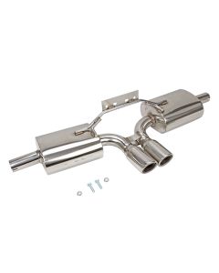 Stainless Catback Exhaust 3" Dual Tip Muffler for 97-04 Porsche Boxster/S 986 M96