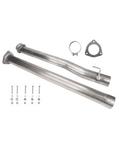 2011-2017 Ford Powerstroke 6.7L Diesel F250 F350 F450 F550 Super Duty 4.0" Cat & DPF Delete Pipe with Bolt Kit