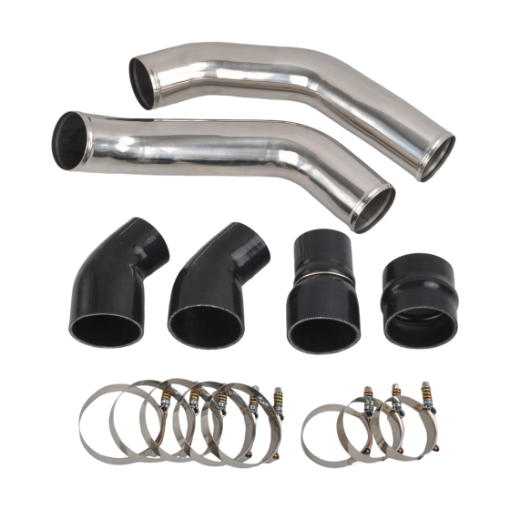 Polished 3.5" Intercooler Pipe Boot Kit for 2013-2018 Ram 2500 3500 6.7L Cummins Diesel