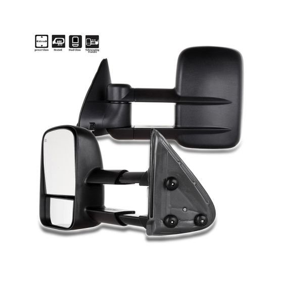 Towing Mirror Pair for 1999-2002 Chevy Silverado GMC Sierra 1500 2500 HD 3500 Heated Manual Adjustable