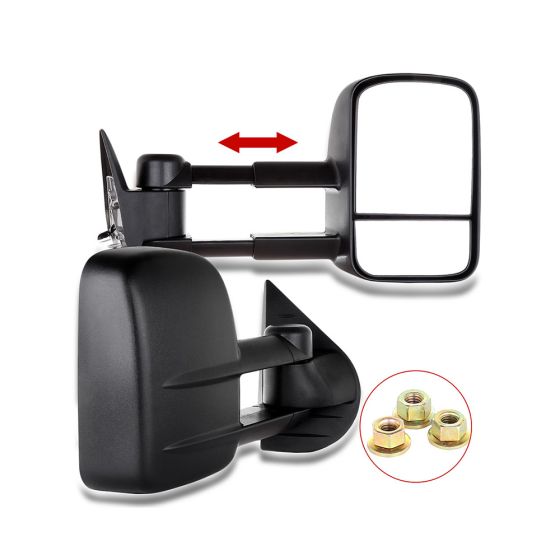 Towing Mirror Pair for 2007-2014 Chevy Silverado Suburban GMC Sierra 1500 2500 3500 Manual Adjusted Non-Heated