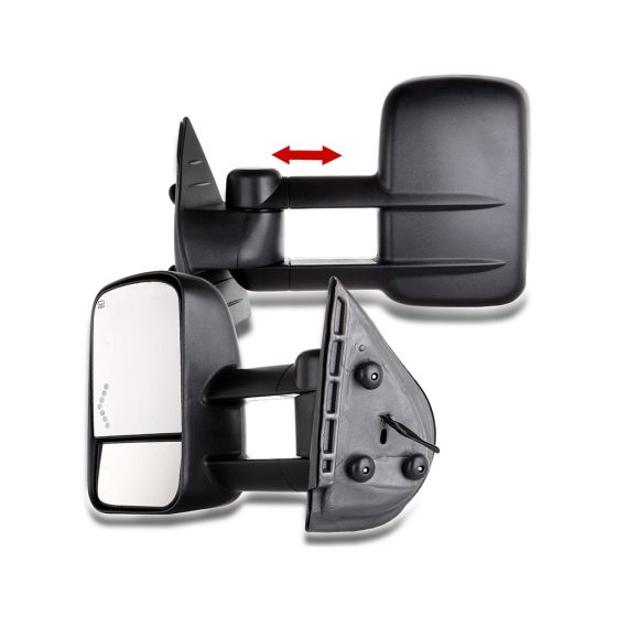 Towing Mirror Pair for 2007-2014 Chevy Silverado GMC Sierra 1500 2500 3500 HD Power Heated Arrow Signal Light