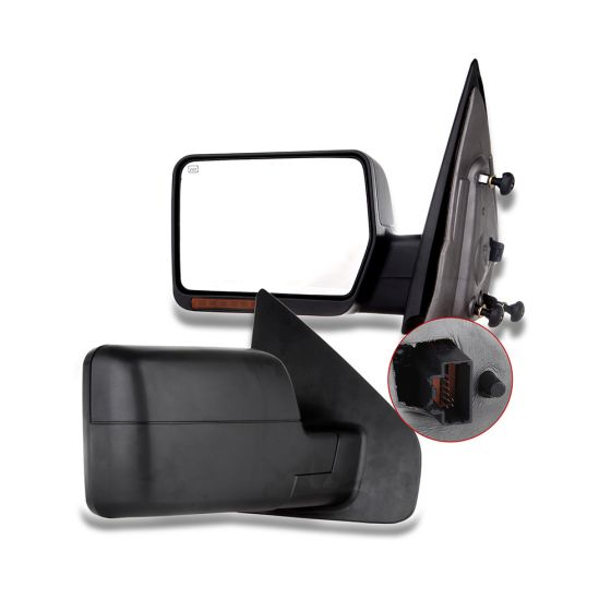 Towing Mirror Pair for 2004-2006 Ford F150 Truck Power Heated Turn Signal Light