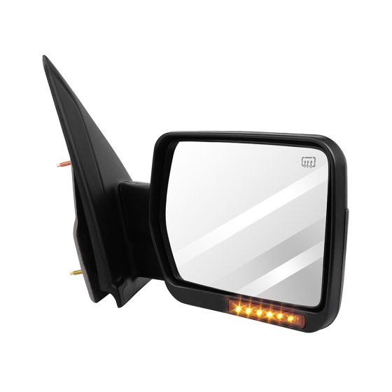 Towing Mirror Passenger Side for 2007-2014 Ford F150 Power Heated Turn Signal Puddle Lamp