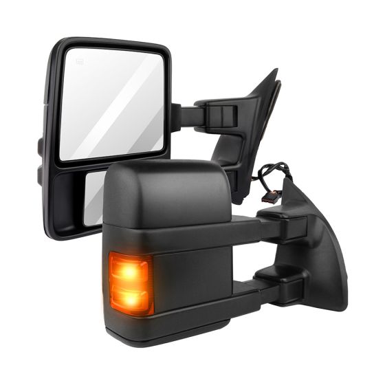 Towing Mirror Pair for 1999-2007 Ford F250 F350 F450 F550 Super Duty 2001-2005 Excursion Power Heated Turn Signal