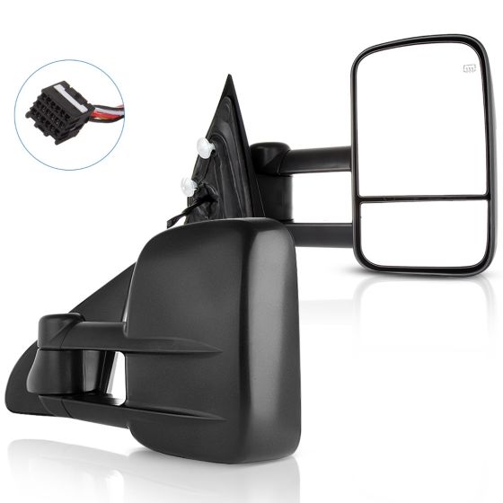 Towing Mirror Pair for 2014-2018 Chevy Silverado GMC Sierra 1500 2500HD 3500HD Power Heated Manual