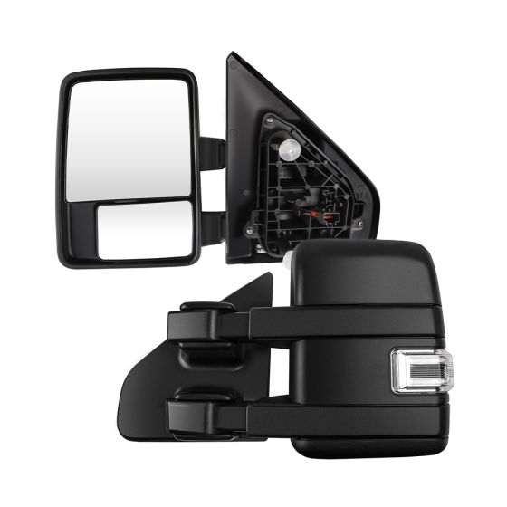 Towing Mirror Pair for 2004-2014 Ford F150 Power Heated Turn Signal Puddle Light