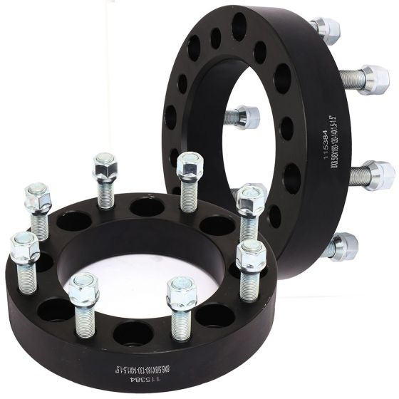 2Pcs 1.5" 8x6.5 to 8x180 Wheel Adapter 130mm 14x1.5 for 12-22 Ram 2500 3500 88-14 Chevy GMC C2500 C3500 K2500 K3500