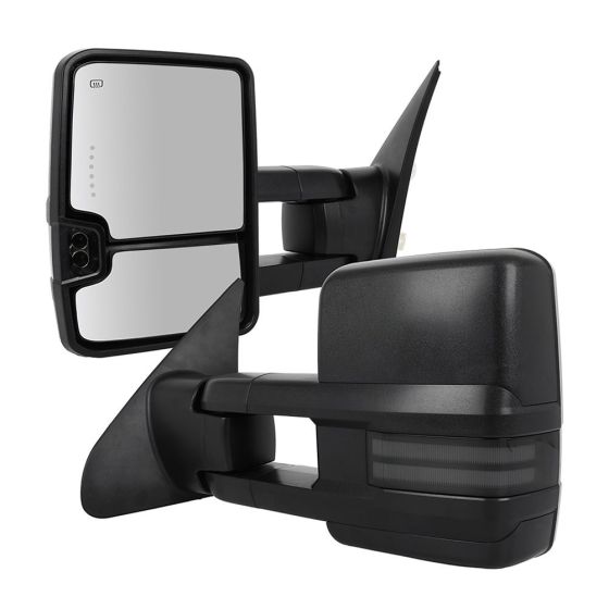 Tow Mirrors Pair for 2007-2017 Toyota Tundra Sequoia Power Heated Arrow Running Clearance Light