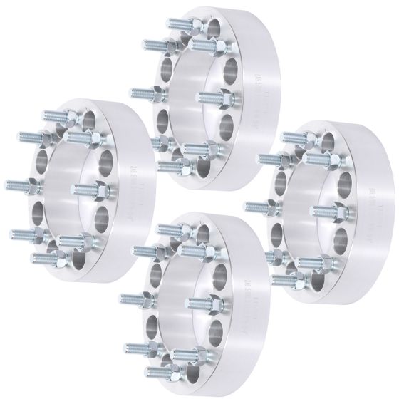 4Pcs 2" 8Lug 8x6.5 Wheel Spacers 130mm 9/16" for 94-10 Ram 2500 3500 78-02 Ford F250 F350 E250 E350