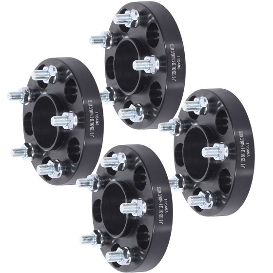 4Pcs 1" 5Lug 5x4.5 Wheel Spacers 67.1mm 12x1.5 for 06-12 Ford Fusion 03-18 Hyundai Azera Elantra 04-19 Mazda 3 5 6