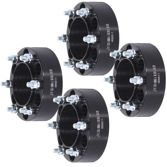 4Pcs 2" 6Lug 6x5.5 Wheel Spacers 106mm 12x1.5 for 03-23 Lexus GX460 GX470 89-23 Toyota 4Runner FJ Cruiser Sequoia Tacoma Tundra