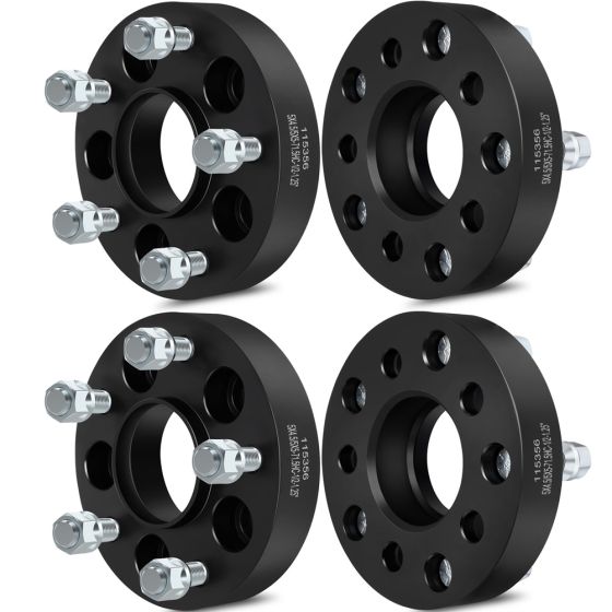 4Pcs 1.25" 5x4.5 to 5x5 Wheel Adapter 71.5mm 1/2" for 80-12 Jeep Cherokee Comanche Liberty Wrangler